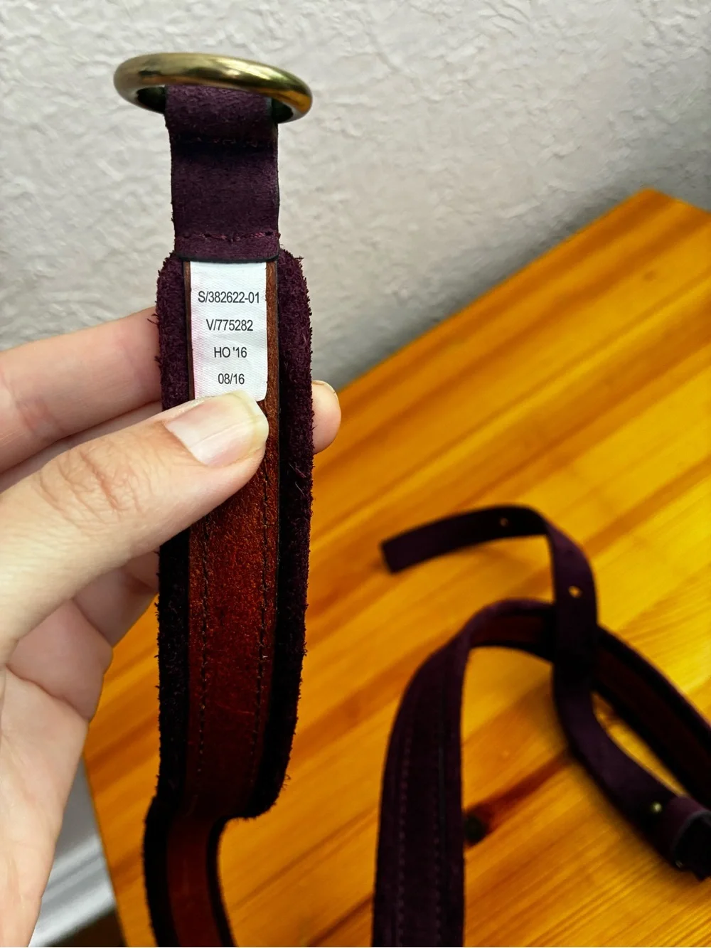 Banana Republic Suede purple Leather WAIST Belt Large